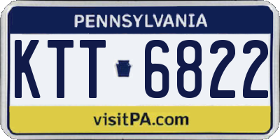 PA license plate KTT6822