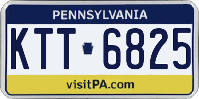 PA license plate KTT6825