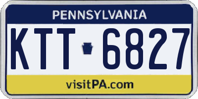 PA license plate KTT6827