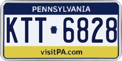 PA license plate KTT6828