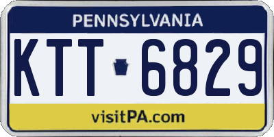 PA license plate KTT6829