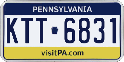 PA license plate KTT6831