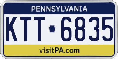 PA license plate KTT6835