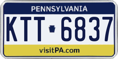 PA license plate KTT6837