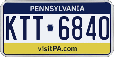 PA license plate KTT6840