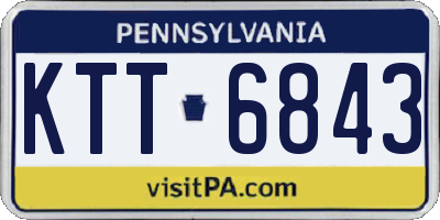 PA license plate KTT6843