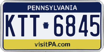 PA license plate KTT6845