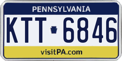 PA license plate KTT6846