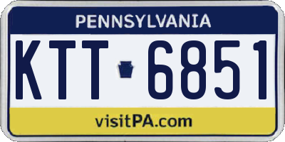 PA license plate KTT6851