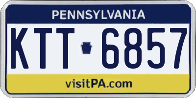 PA license plate KTT6857