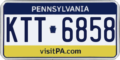 PA license plate KTT6858