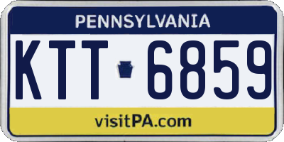 PA license plate KTT6859