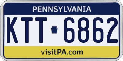 PA license plate KTT6862