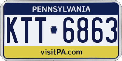 PA license plate KTT6863