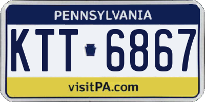 PA license plate KTT6867