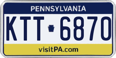PA license plate KTT6870
