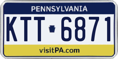 PA license plate KTT6871