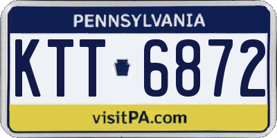 PA license plate KTT6872