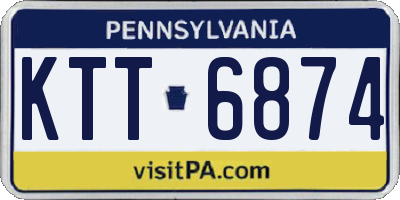 PA license plate KTT6874
