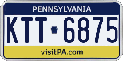PA license plate KTT6875