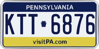 PA license plate KTT6876