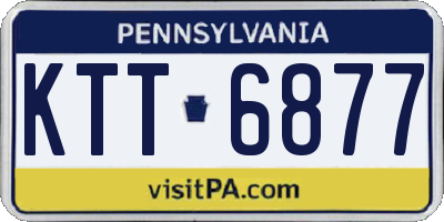 PA license plate KTT6877
