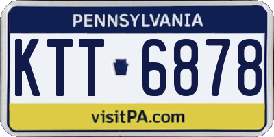 PA license plate KTT6878