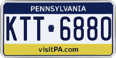 PA license plate KTT6880