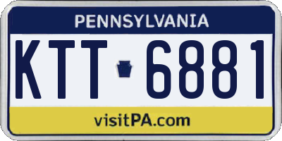 PA license plate KTT6881