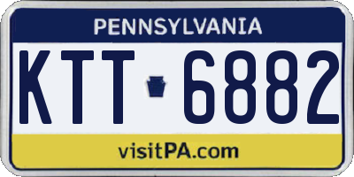 PA license plate KTT6882