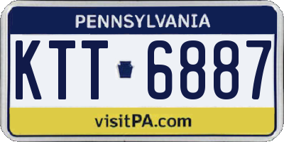 PA license plate KTT6887
