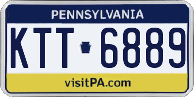 PA license plate KTT6889