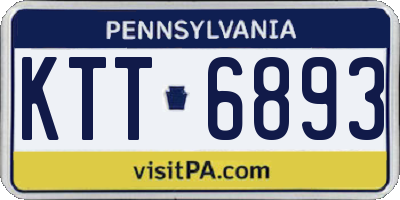 PA license plate KTT6893