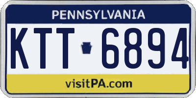 PA license plate KTT6894