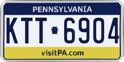 PA license plate KTT6904