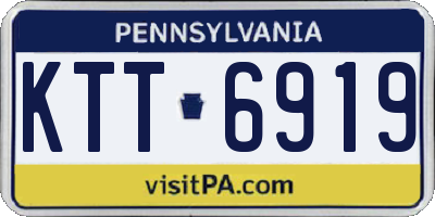 PA license plate KTT6919