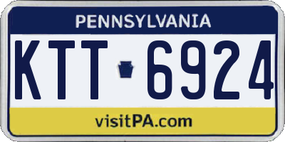 PA license plate KTT6924