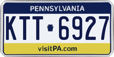 PA license plate KTT6927