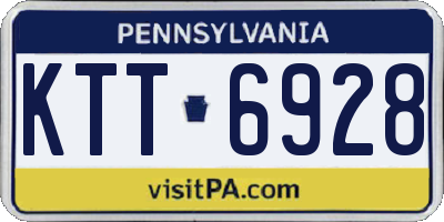 PA license plate KTT6928