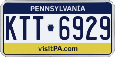 PA license plate KTT6929