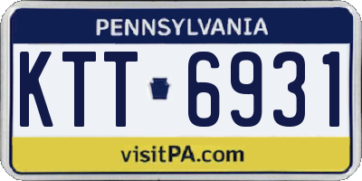 PA license plate KTT6931