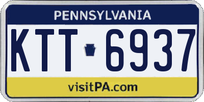 PA license plate KTT6937