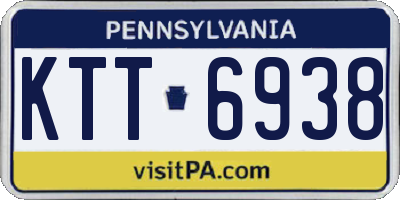 PA license plate KTT6938