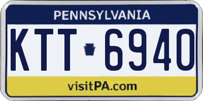 PA license plate KTT6940