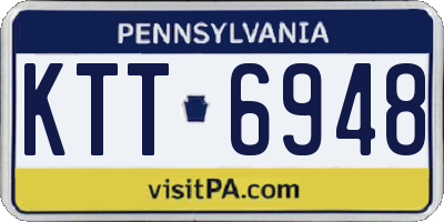 PA license plate KTT6948
