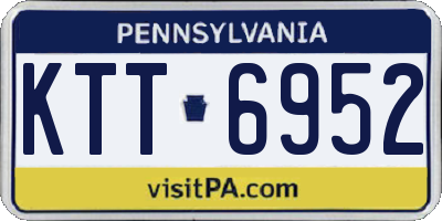 PA license plate KTT6952