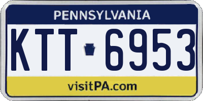 PA license plate KTT6953