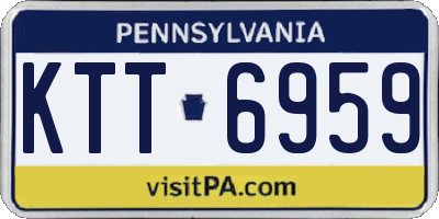 PA license plate KTT6959