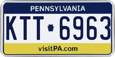 PA license plate KTT6963