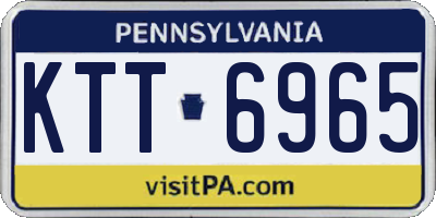 PA license plate KTT6965